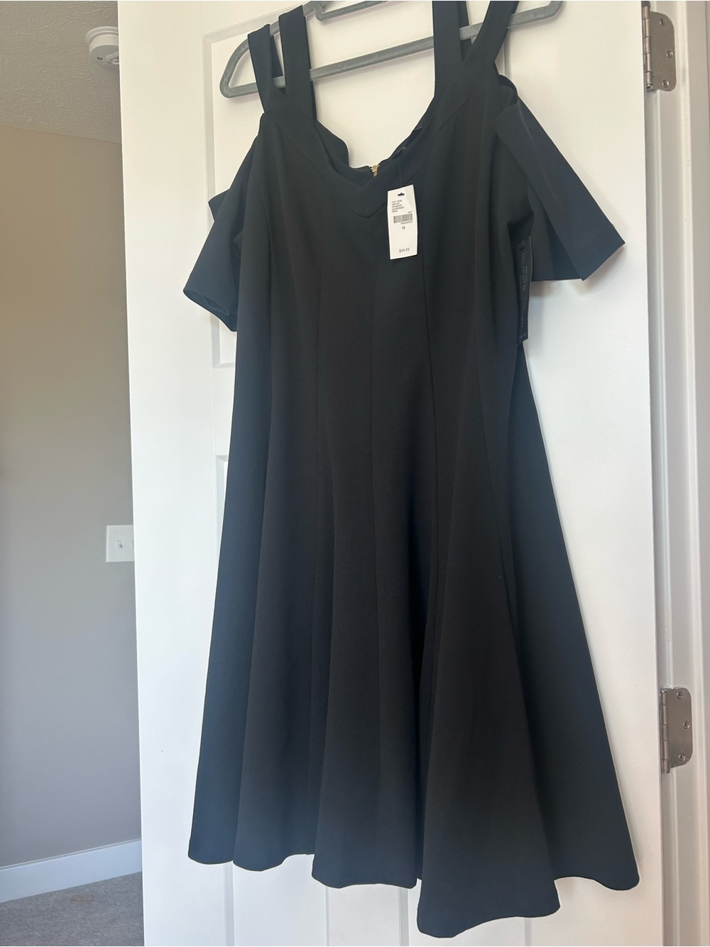 Lane Bryant Black Cold-Shoulder Black dress NWT - Picture 4 of 14